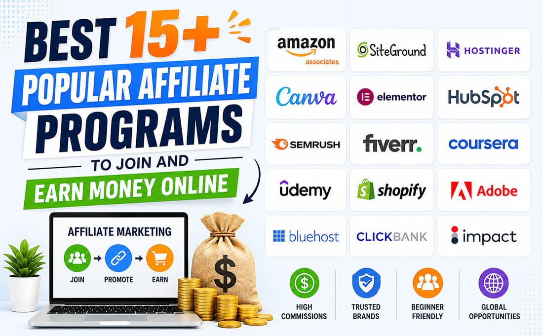 Best 15+ Popular Affiliate Programs to Join and Earn Money Online in 2026