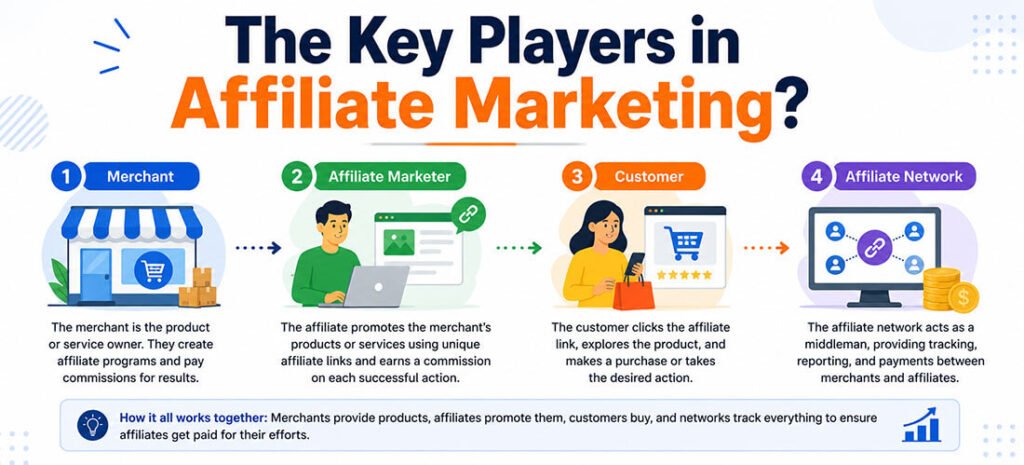 The Key Players in Affiliate Marketing