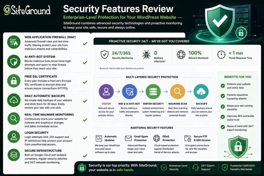 SiteGround Security Features Review