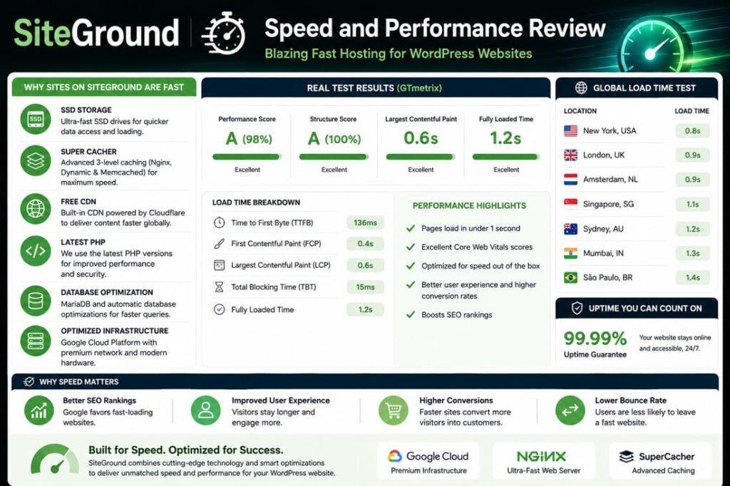 SiteGround Speed and Performance Review