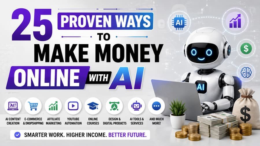 25 Proven Ways to Make Money Online with AI