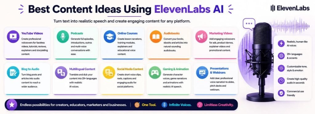Best Content Ideas Using ElevenLabs AI