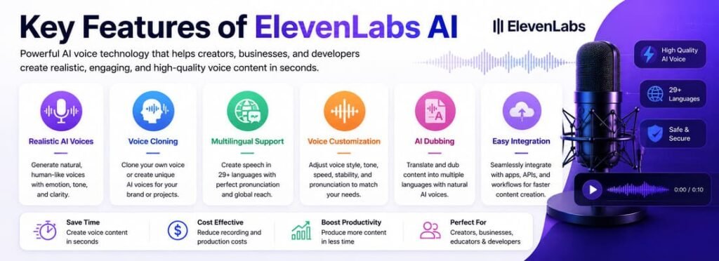 Key Features of ElevenLabs AI