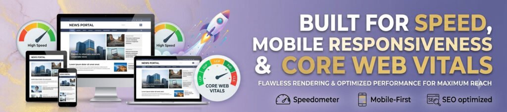 Built for Speed, Mobile Responsiveness & Core Web Vitals