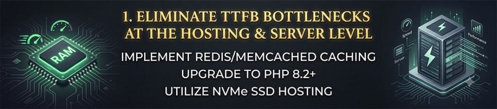 Eliminate TTFB Bottlenecks at the Hosting & Server Level